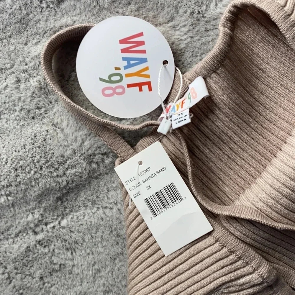 WAYF ‘98 ribbed dress in Sahara Sand size 3X - Picture 6 of 11